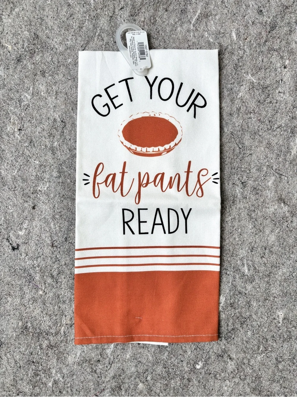 Thanksgiving food themed tea towels cranberries pumpkin pie 100% cotton